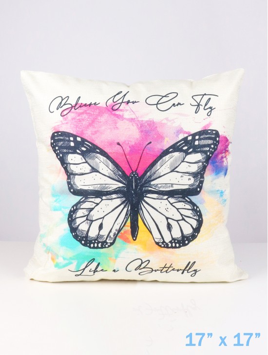 Butterfly Print Cushion & Filler